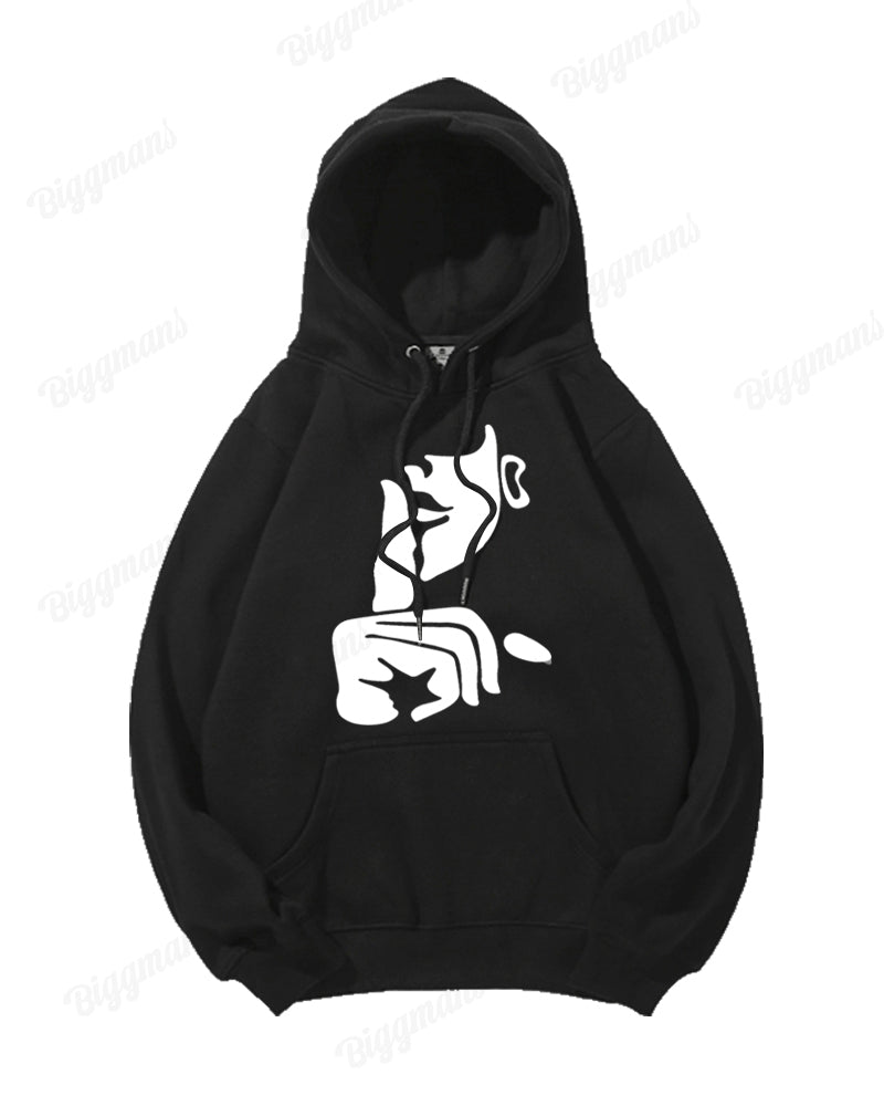 Forbidden Abstract Printed Oversized Cotton Hoodie