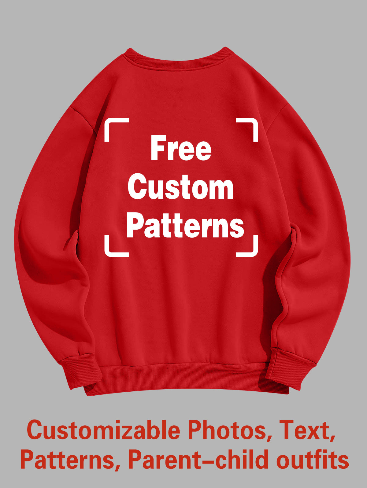 Custom Plus Size Sweatshirt (You Can Upload Pictures, Text, Logo, Etc. To Customize Your Interesting Sweatshirt)