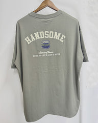 4XL-8XL Big & Tall Men's Daily Casual Letter Cartoon Embroidered Cotton Round Neck Short Sleeve T-Shirt 4XL-8XL