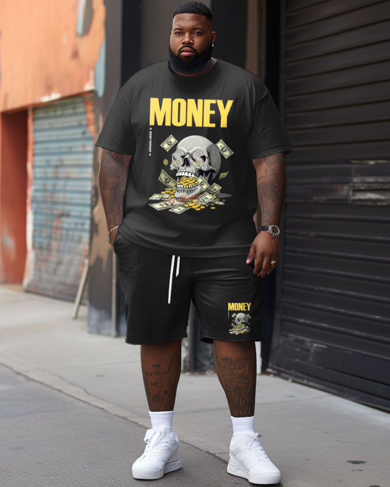 Street Casual Skull Letter Print Large Men's Suit