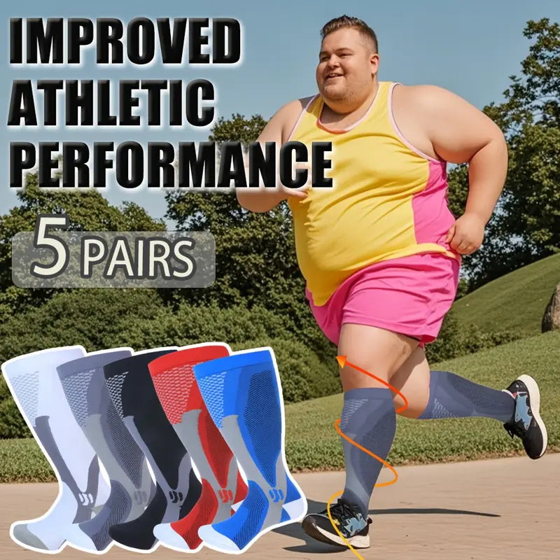 S-7XL Running Fitness Compression Socks, For Obese Men And Women Sports Socks