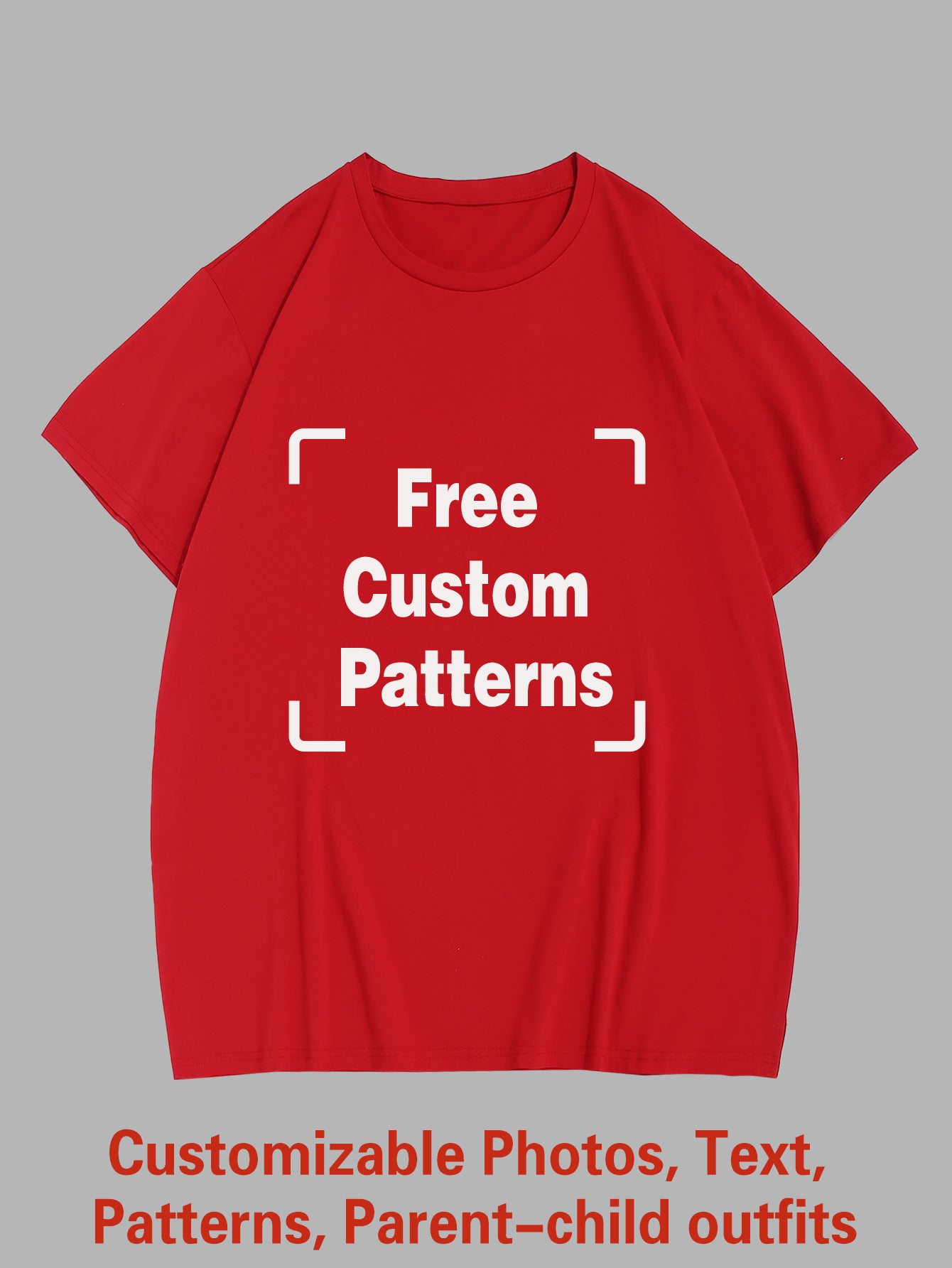 Customized Big and Tall T-shirt (You Can Upload Pictures, Text, Logo, Etc. To Customize Your Interesting T-shirt)