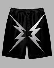 Men's Big & Tall Street Fashion Simple Symmetrical Lightning Printed Casual Sporty Shorts