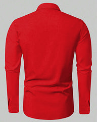 Men's Plus Size Causal Western Style Long Sleeve Shirt
