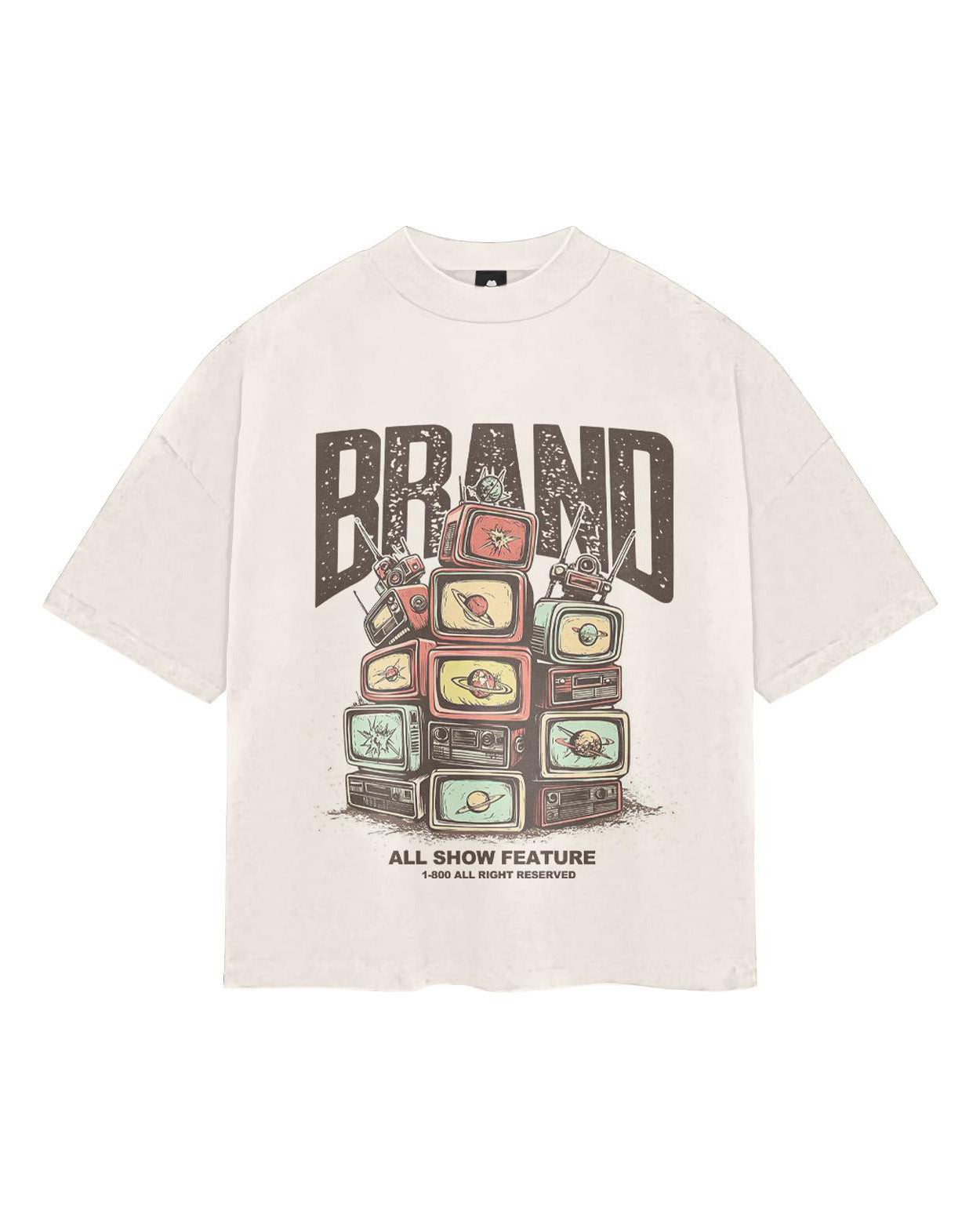 Plus Size Men Must-have Fashion Street View TV Trend T-shirt