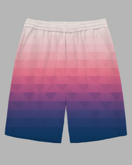 Big Men's Triangle layered Gradient Effect Casual Shorts