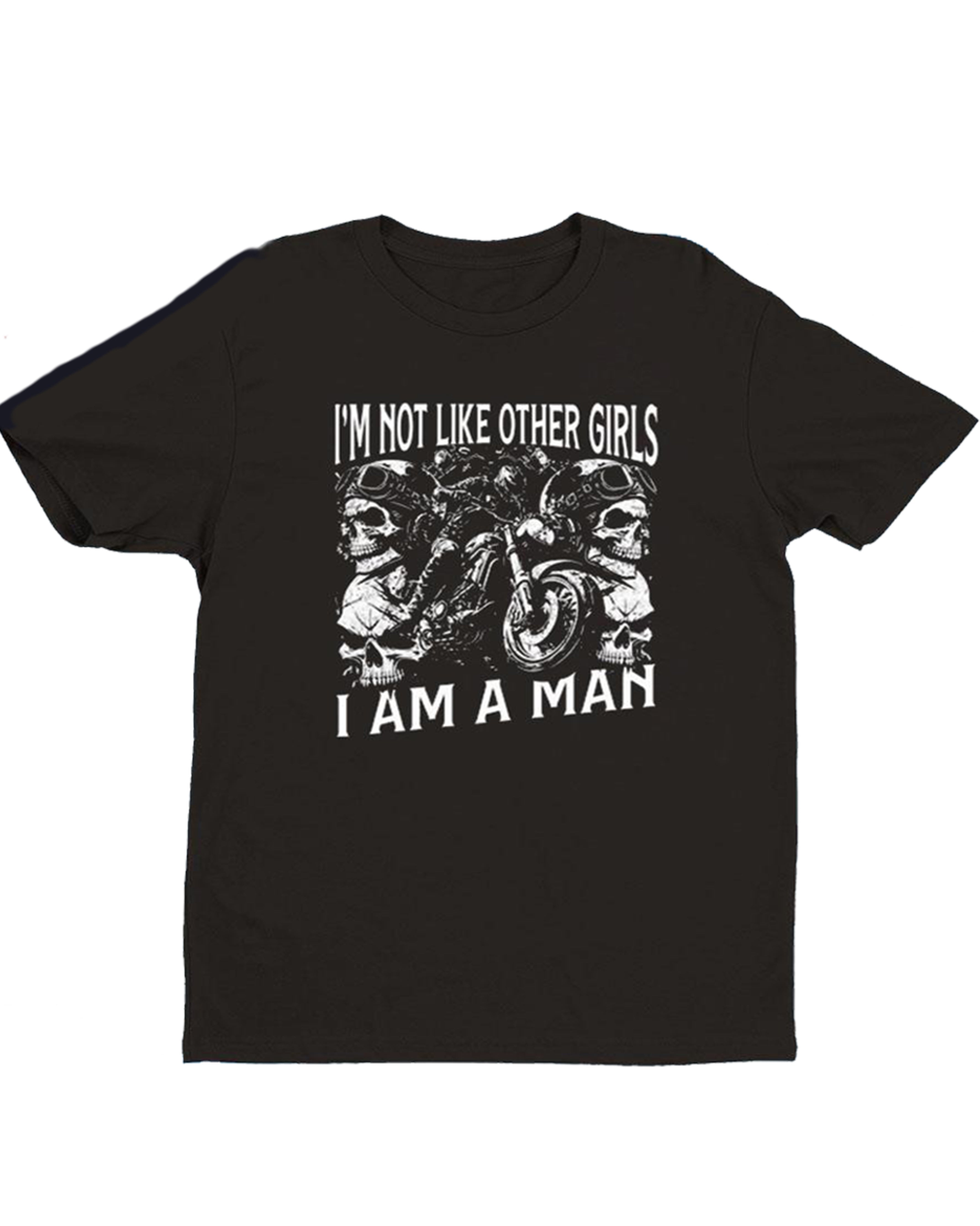Plus Size Men. Satire Fun I Am Different From Other Girls, I Am A Man Pattern-T-shirt