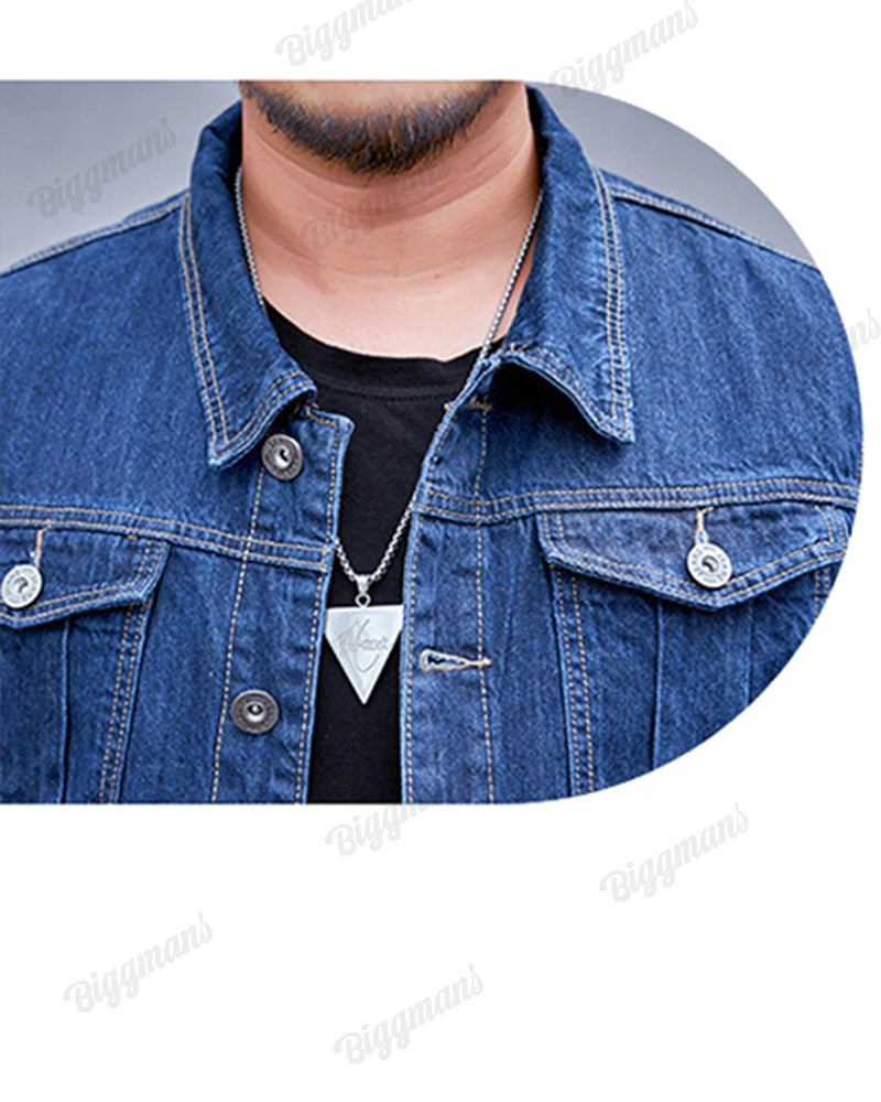 Men's Plus Size Daily Casual Wash Water Denim Jacket Coat