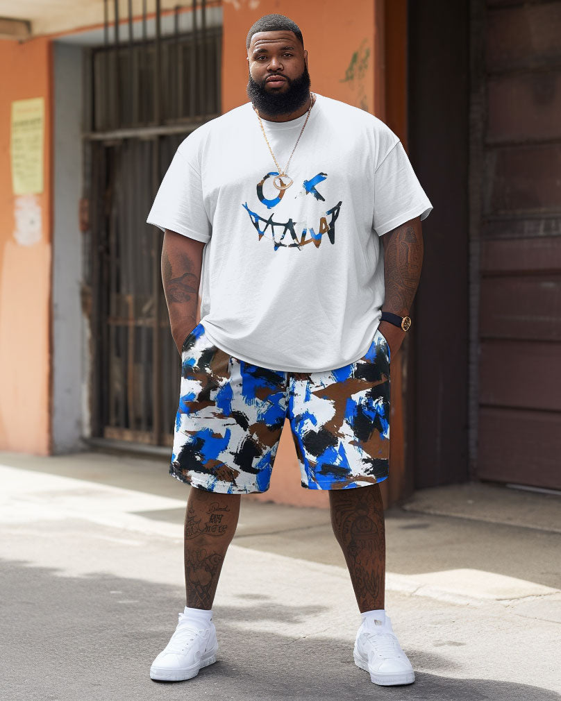 Street Funny Expressions Graffiti Print Large Men's Set