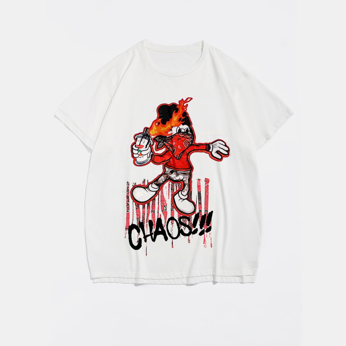 Plus Size White Chaos T-Shirt