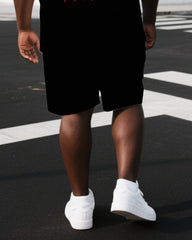 Big & Tall Men's I AM THE MONSTER Punk Style Back Lettering Short-Sleeve T-shirt 2-Piece Set