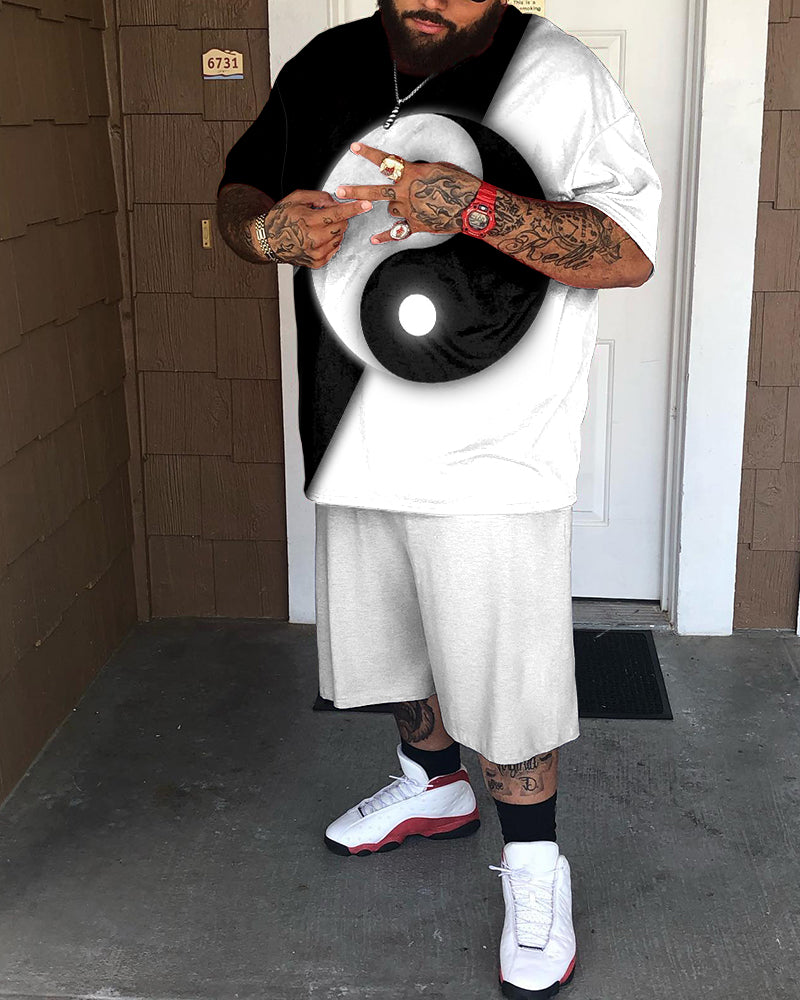 Men's Plus Size Colorblock Degory Planet Two-Piece Set