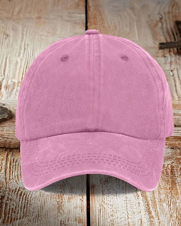 Simple Solid Colors Washed Denim Big Head Basketball Cap