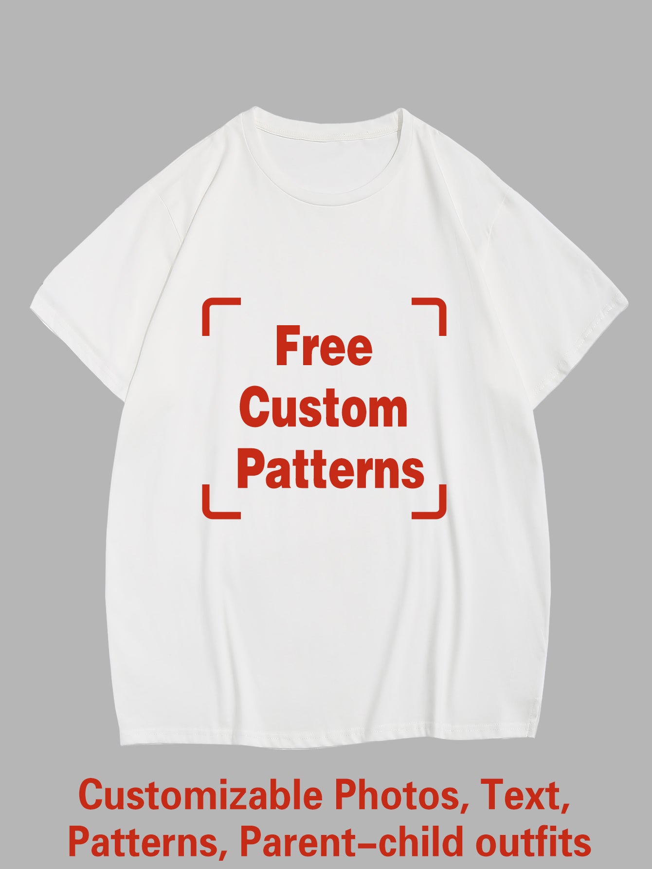 Customized Big and Tall T-shirt (You Can Upload Pictures, Text, Logo, Etc. To Customize Your Interesting T-shirt)