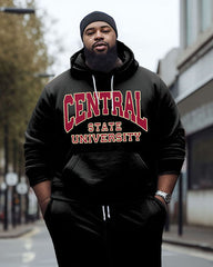 Men's Big & Tall Central State University Style Hoodie and Sweatpants Two Piece Set