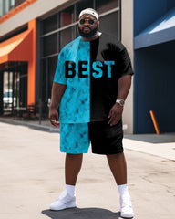 Best Letter Print Large Men's Suit