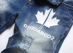 Men's Hole Feature Fashion Trendy Street Shooting Jeans
