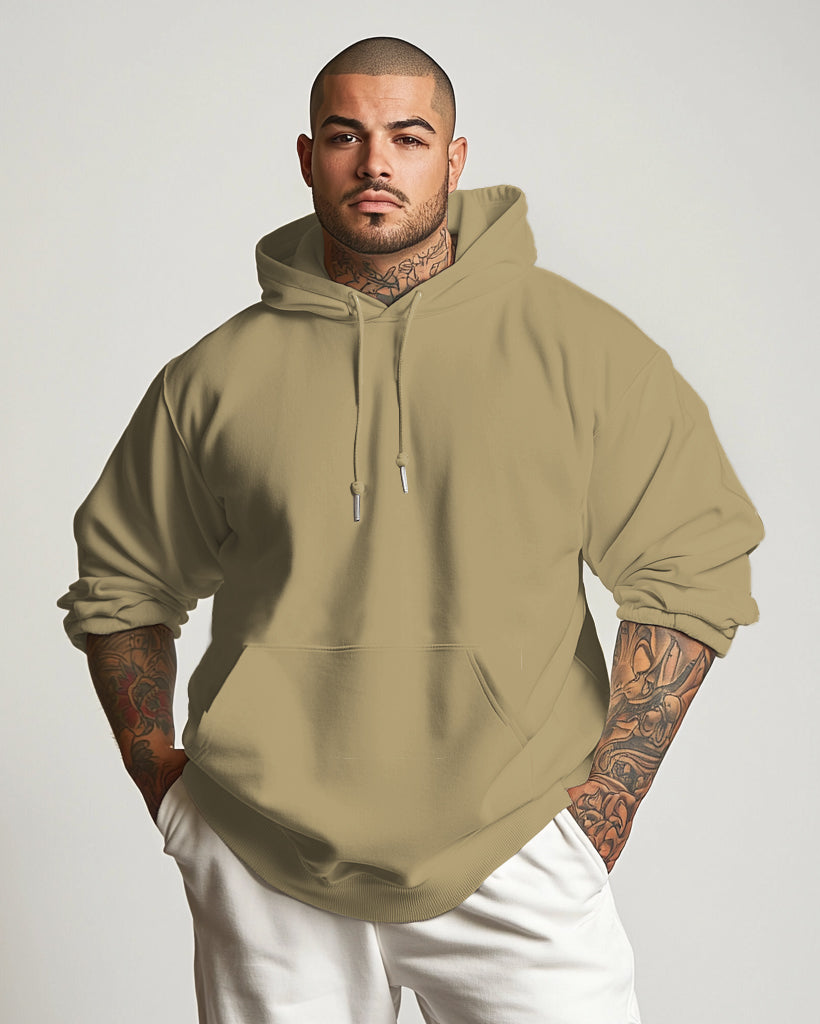 Cotton Solid Color Men's Loose Oversized Hoodie