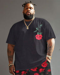 Street Vitality Rose Print Big and Tall Men's Set|Biggmans
