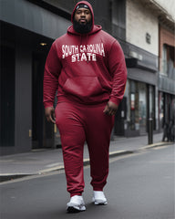 Big & Tall Men's South Carolina State Style Hoodie and Sweatpants Two Piece Set