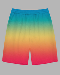 Men's Vibrant Colorful Gradient Effect Summer Casual Big and Tall Shorts