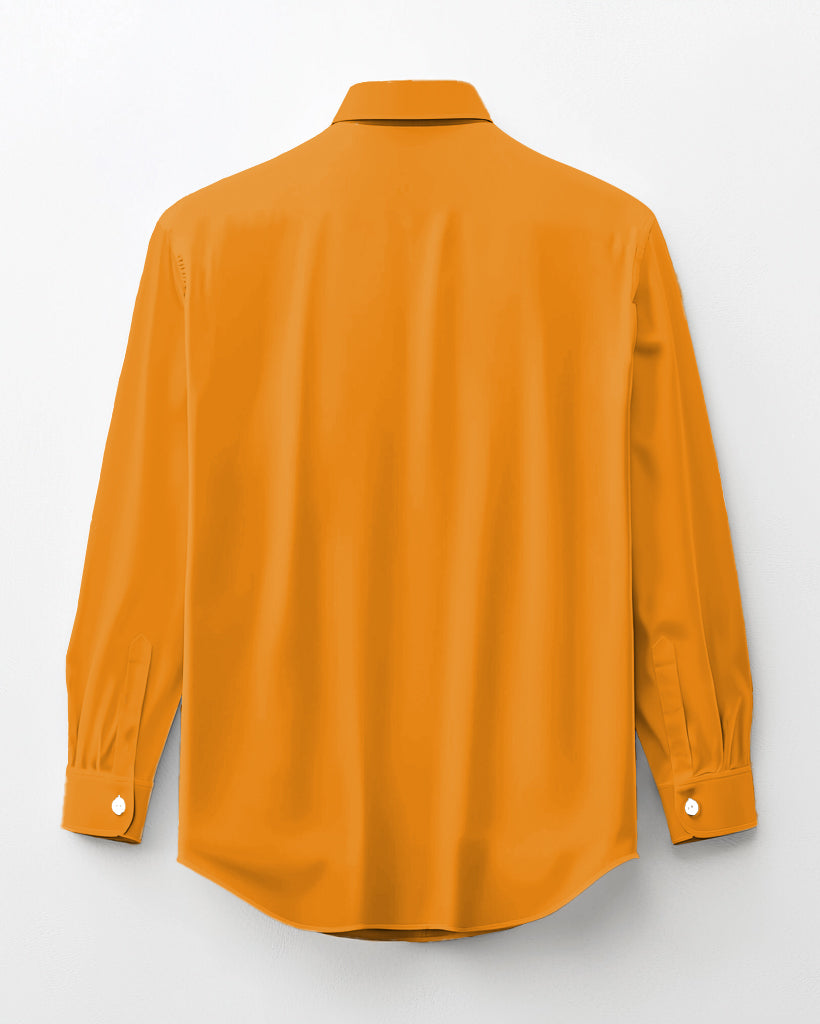 Solid Color Big Guys Long Sleeve Lapel Shirt and Pants Set
