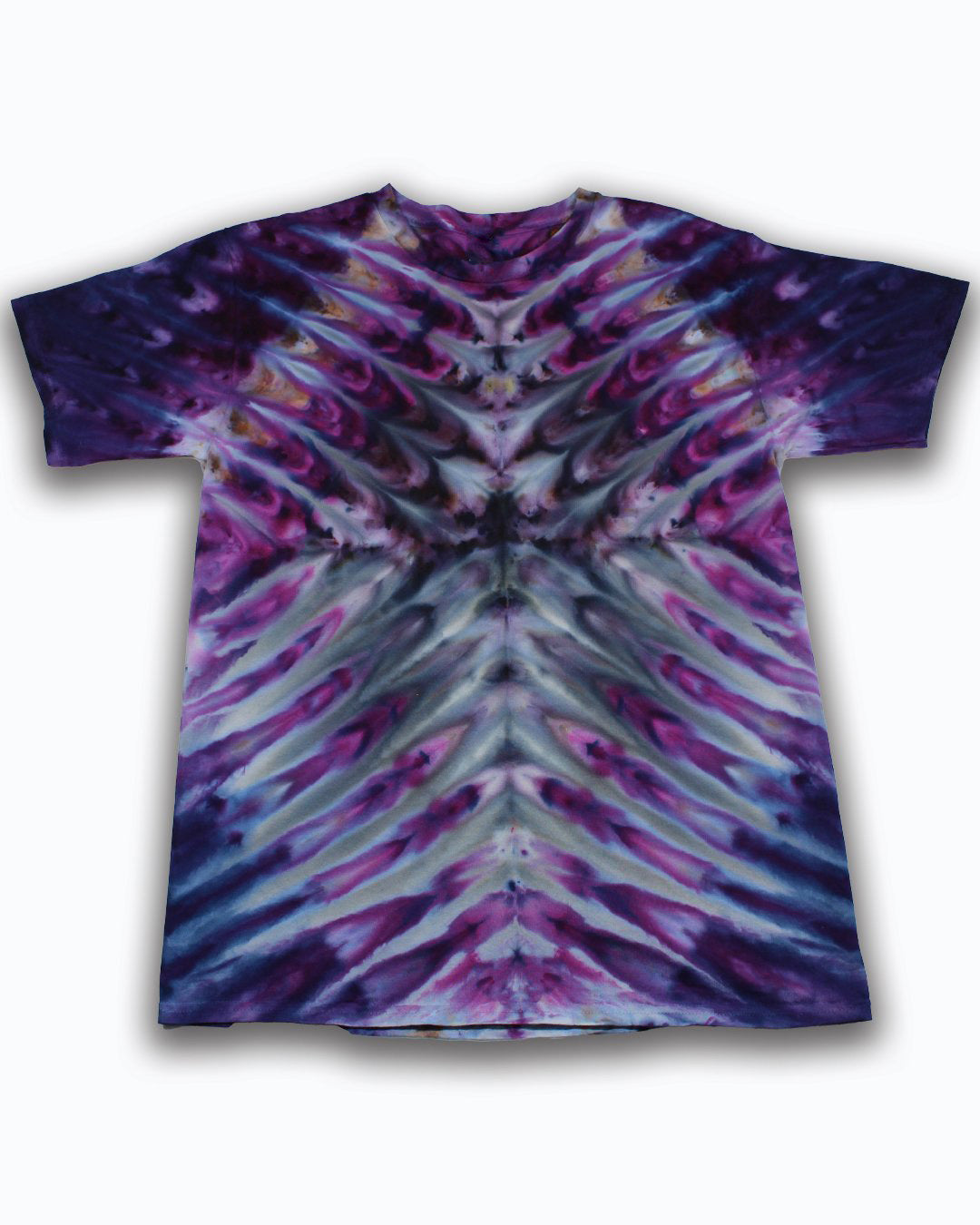 Men's Plus Size Tie Dye Black Ice Diamond Crewneck T-shirt Shorts Suit