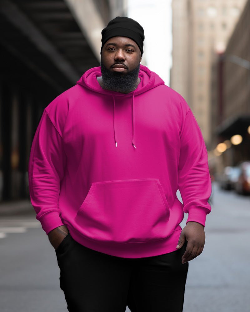 Men's Classic Casual Plus Size Solid Color Hoodie