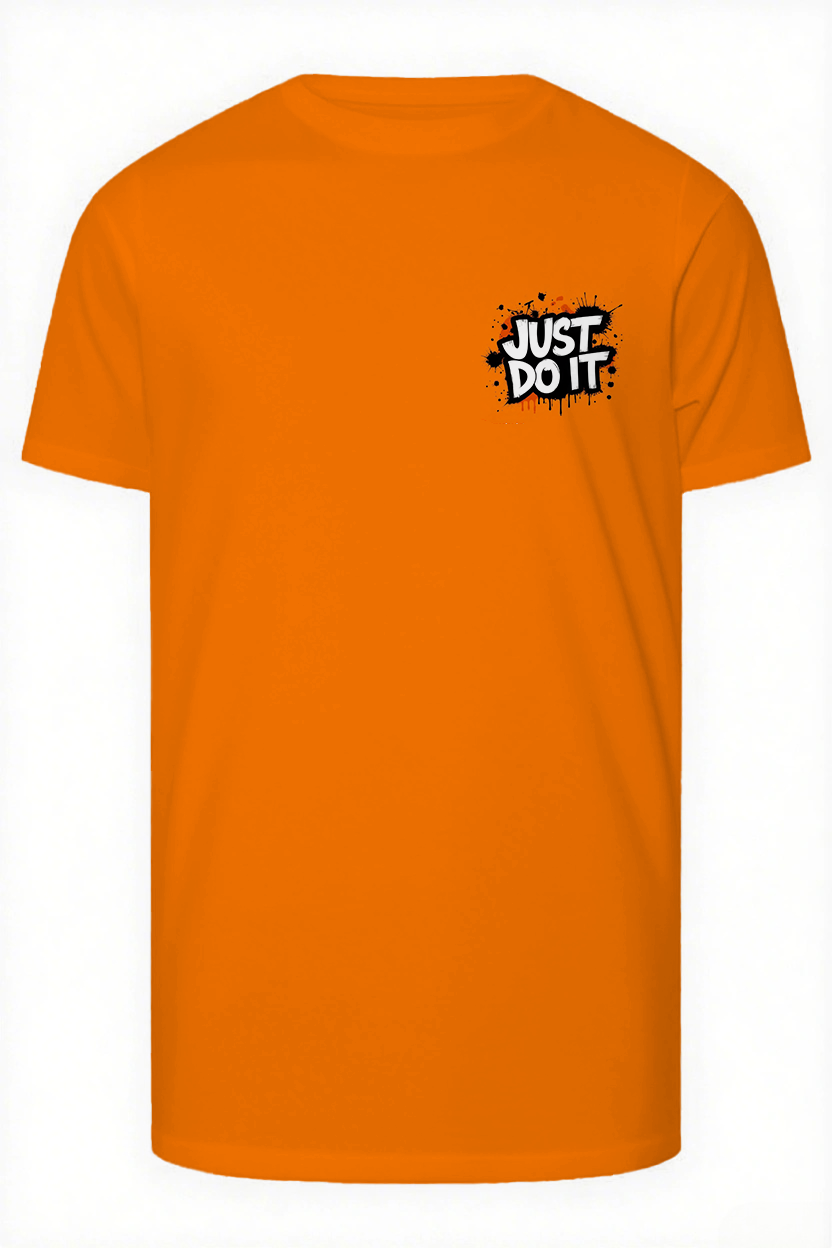 Don’t Think Just Do It Big & Tall Men's Lettering Simple Short-Sleeve T-shirt 2-Piece Set