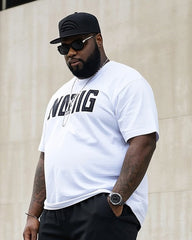 Big Man Street Fashion Handmade Original Graffiti Short Sleeve T-Shirt Shorts Suit