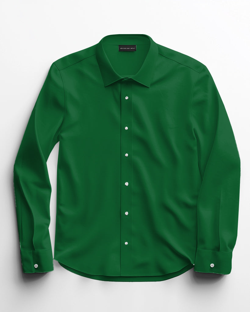Men's Classic Casual Plus Size Solid Color Long Sleeve Lapel Shirt