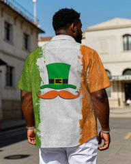 Men's Plus Size St. Patrick's Day Hat Short Sleeve Lasel Short Sleeve Shirt