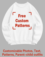 Custom Plus Size Sweatshirt (You Can Upload Pictures, Text, Logo, Etc. To Customize Your Interesting Sweatshirt)