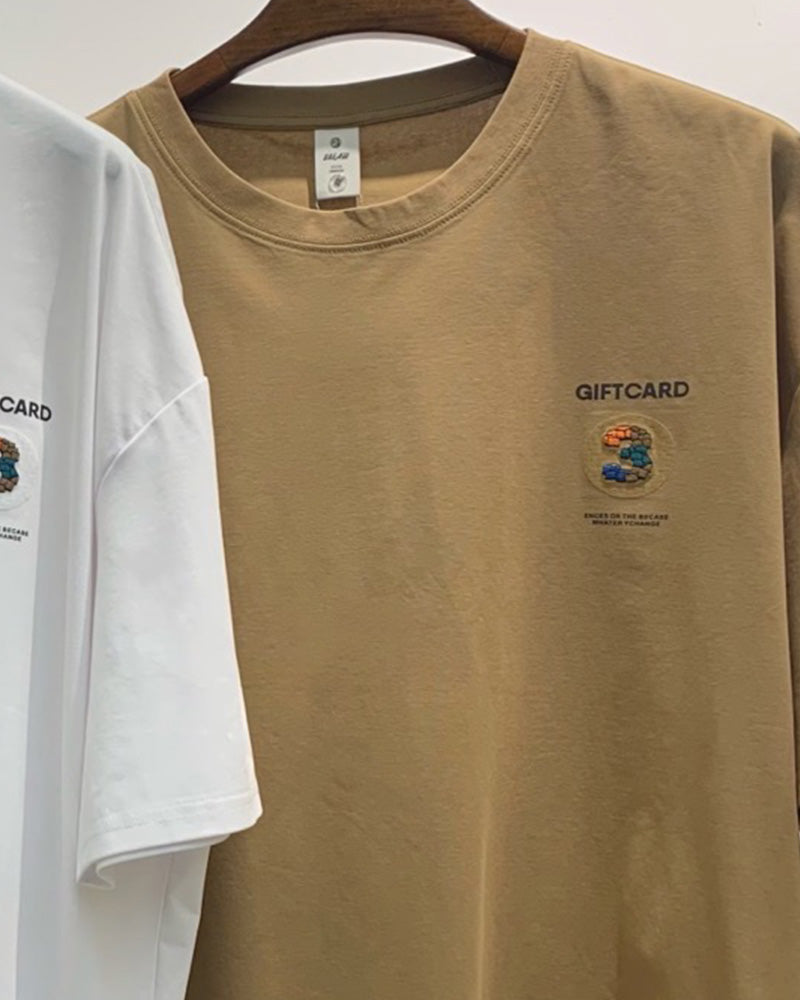 7XL-10XL Big & Tall Men's Daily Leisure Digital Alphabet Cotton Crewneck Short-sleeved T-shirt