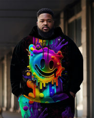 Men's Big & Tall Rainbow 3D Smiley Hoodie Set of Two