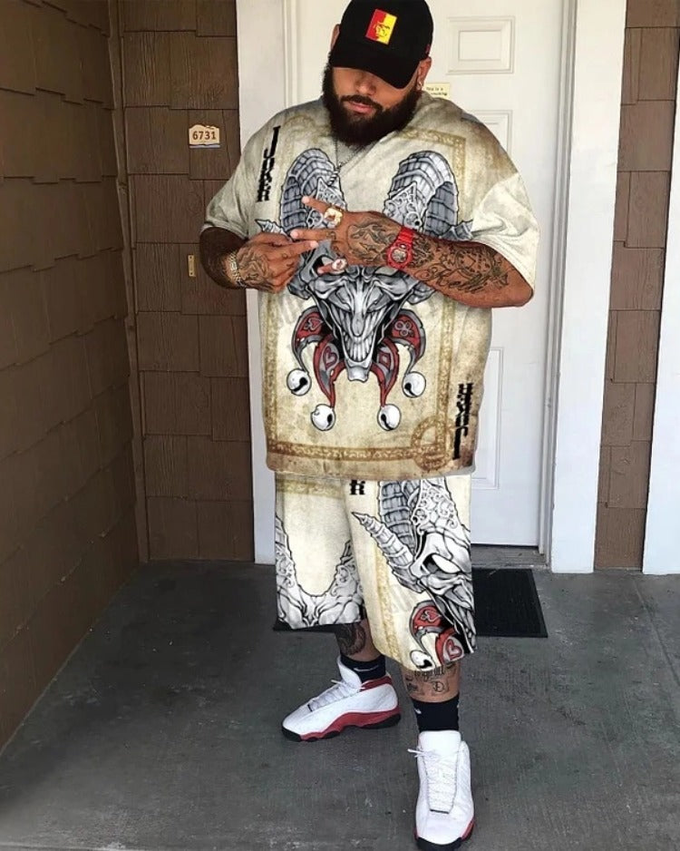 Plus Size Men's Joker Set