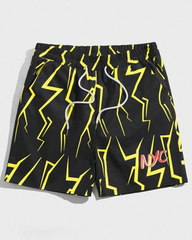 Men's Plus Size Sport Street Lightning Shorts