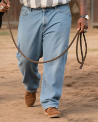 Plus Size Men's Western Style Retro Striped Long Sleeve Shirt Trousers Suit