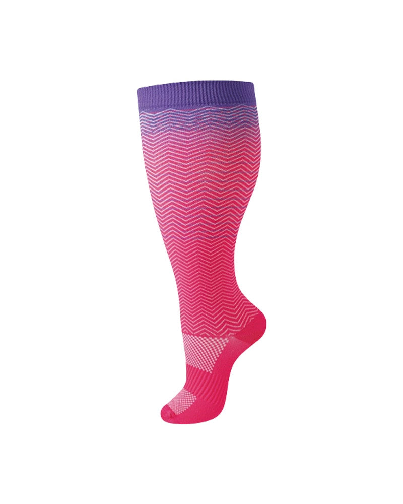 2XL-7XL Colorful Striped Running Fitness Compression Socks,For Obese Men And Women Sports Socks