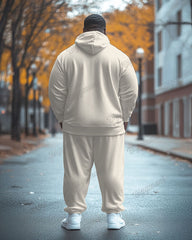 Men's Plus Size Syracuse University Letter Print Hoodie Suit