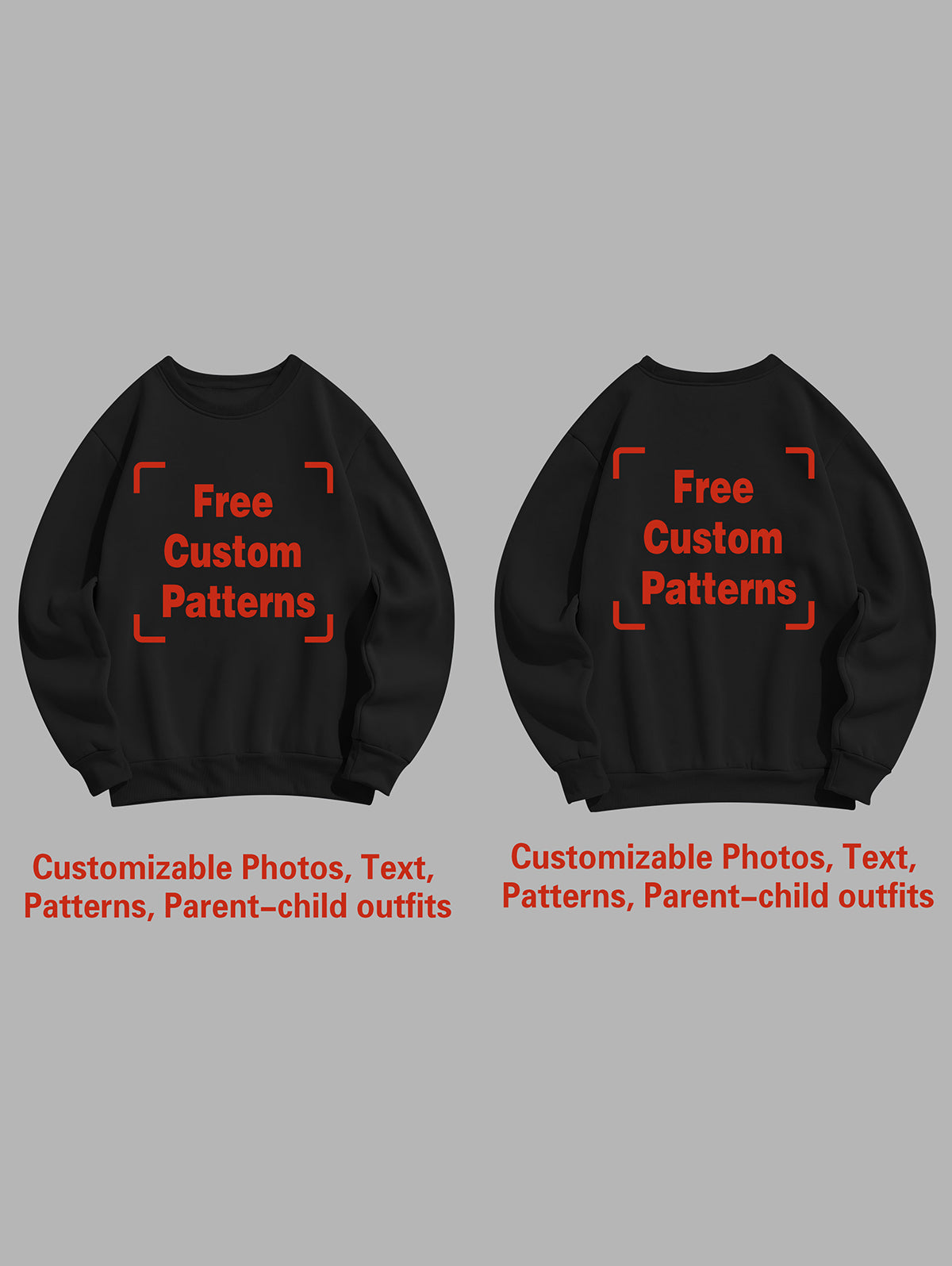 Custom Plus Size Sweatshirt (You Can Upload Pictures, Text, Logo, Etc. To Customize Your Interesting Sweatshirt)