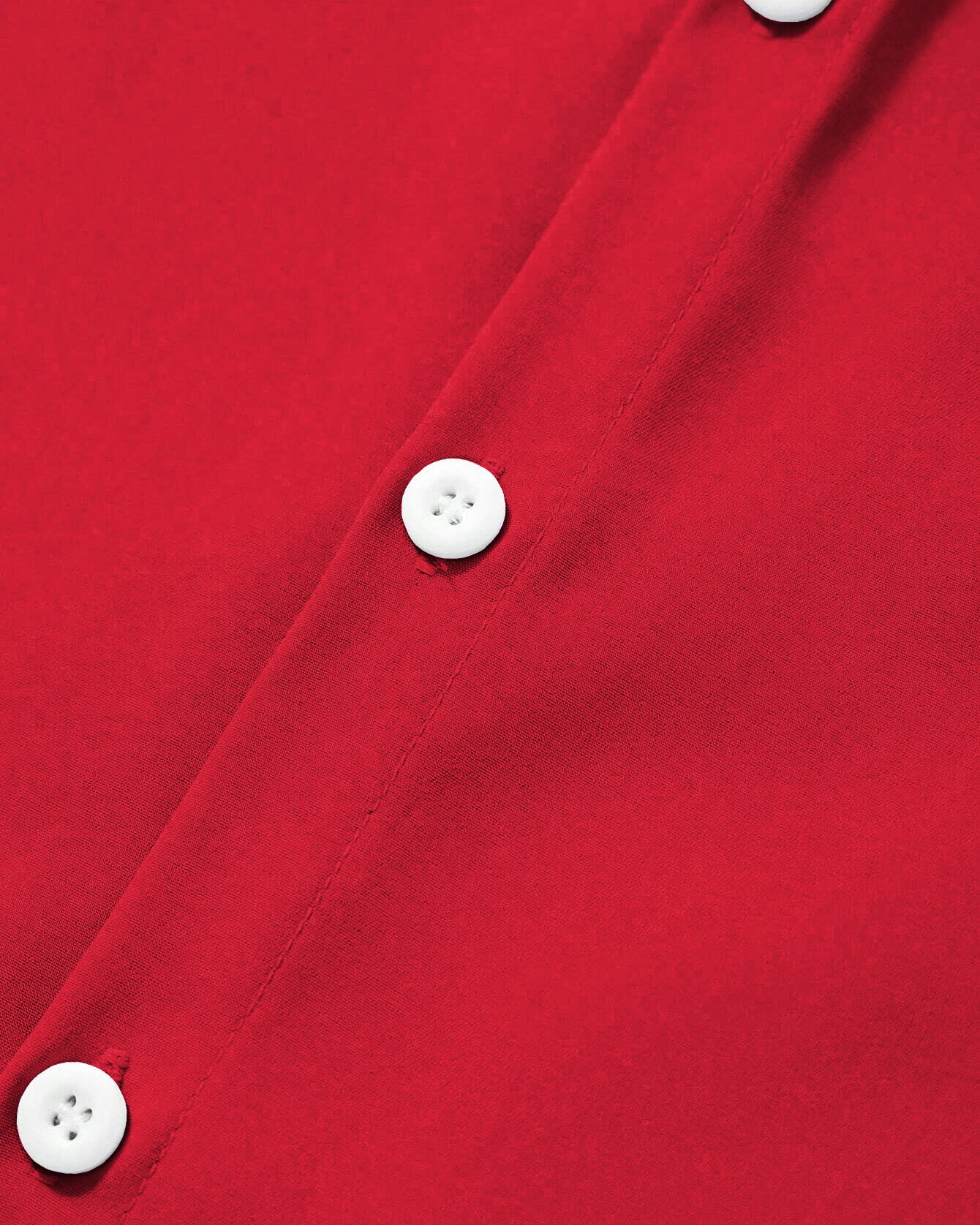 Big Men's Causal Western Embroidered Red Long Sleeve Shirt