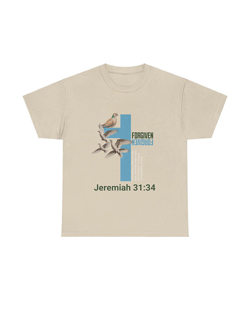 Women's Plus Size Bible Scripture Forgiven Round Neck Short Sleeve T-Shirt