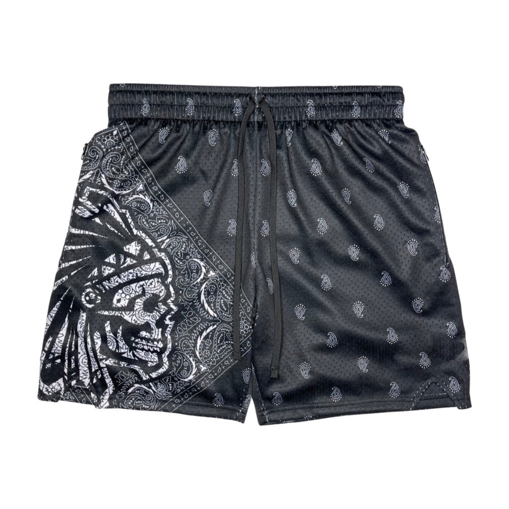 Skull Paisley Sports Street Style Big & Tall Basketball Breathable Shorts
