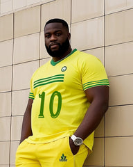 Big Boy Casual Sports Football Style Messi Fans Creative Stripe Crewneck Short Sleeve T-Shirt Trousers Suit