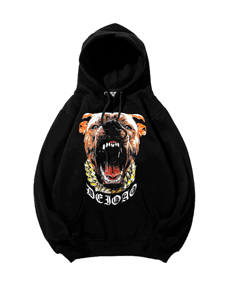 3D Animal Print Oversized Cotton Hoodie