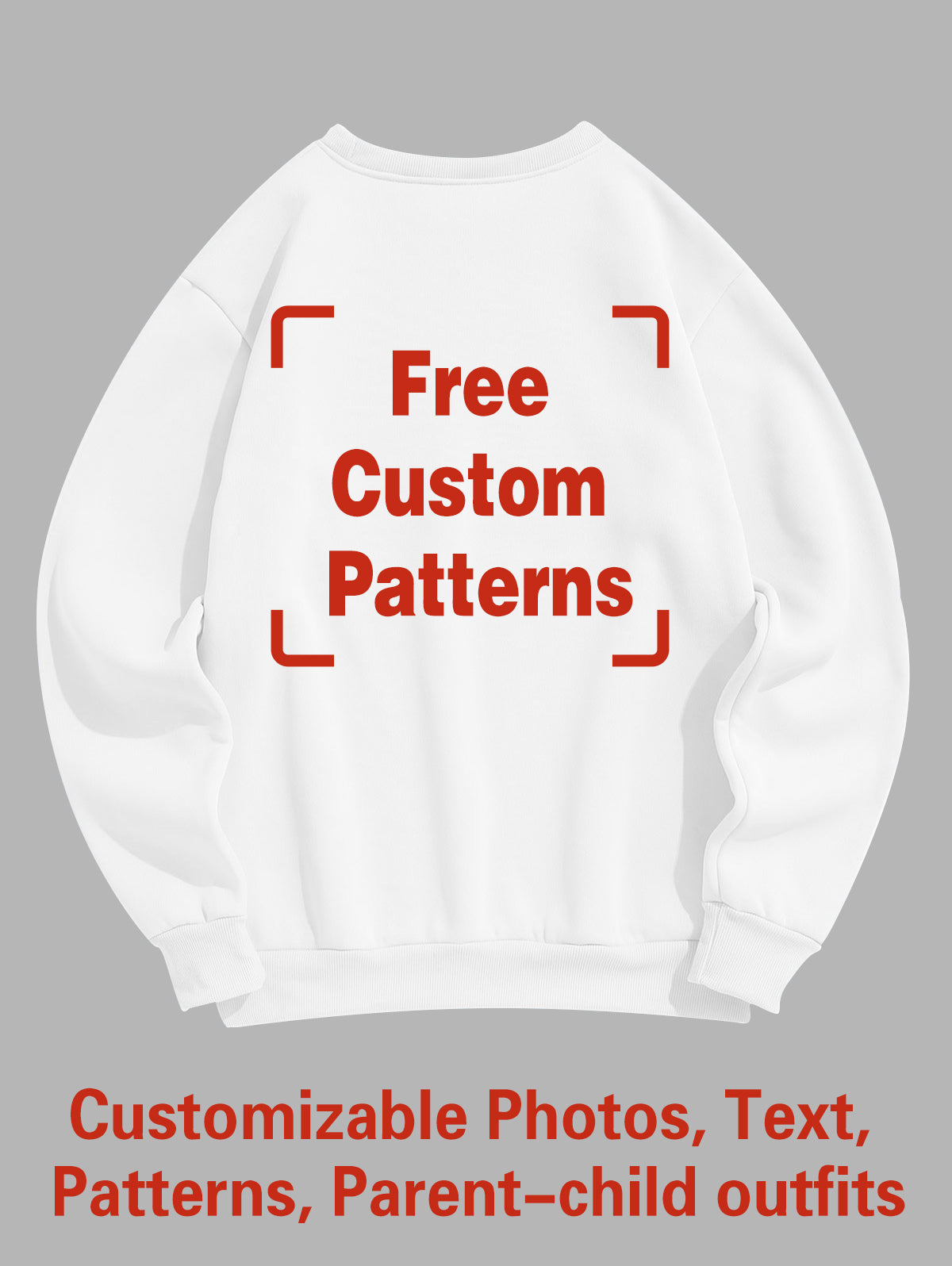 Custom Plus Size Sweatshirt (You Can Upload Pictures, Text, Logo, Etc. To Customize Your Interesting Sweatshirt)