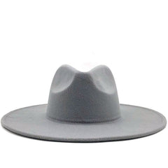 Multicolor Wool Big Brim Jazz Hat