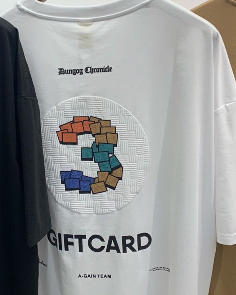 7XL-10XL Big & Tall Men's Daily Leisure Digital Alphabet Cotton Crewneck Short-sleeved T-shirt