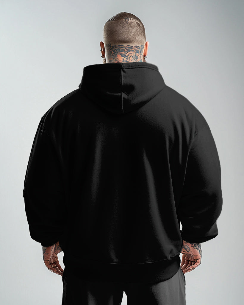 Cotton-Simple Letter King Men's Loose Oversized Hoodie